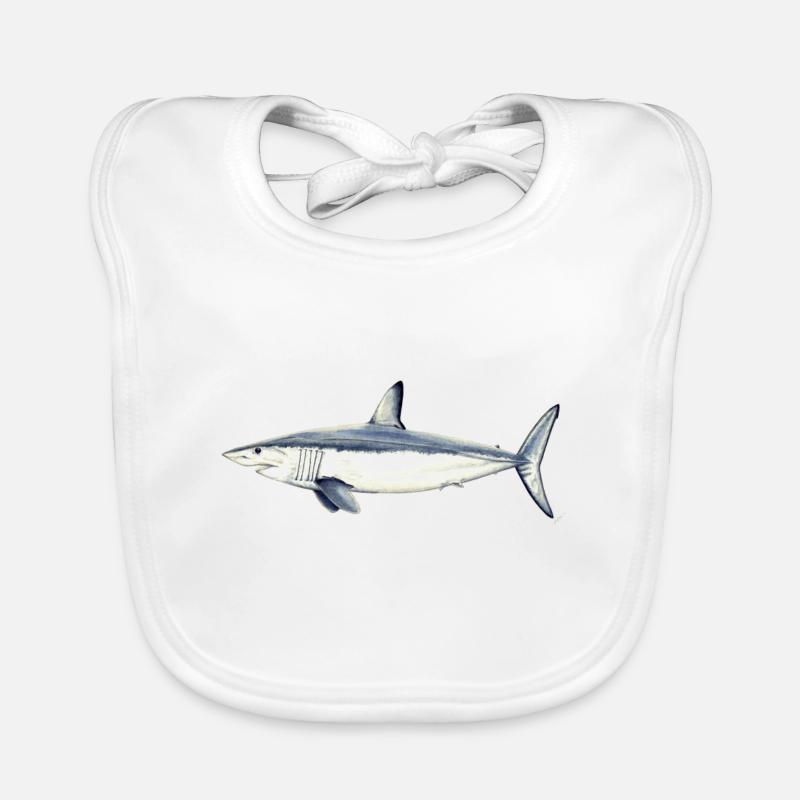 Requin taupe bleu mako - requin-taupe bleu - Réquin Bavoir bio Bébé