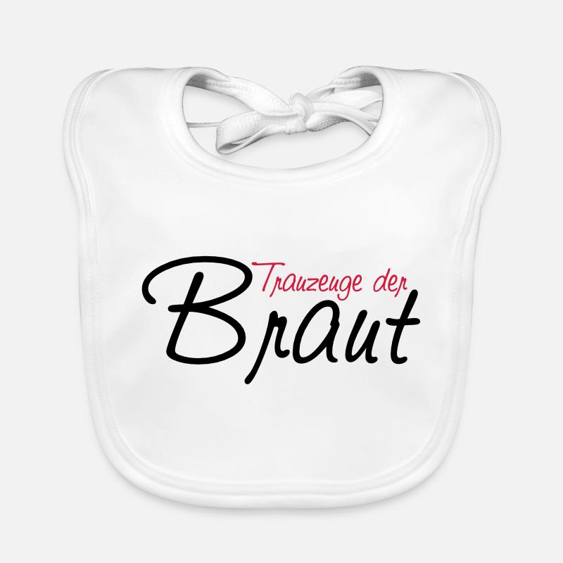 trauzeuge_der_braut - Bavoir bio Bébé - blanc