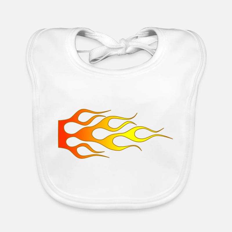 Flammen Baby Bio-Lätzchen