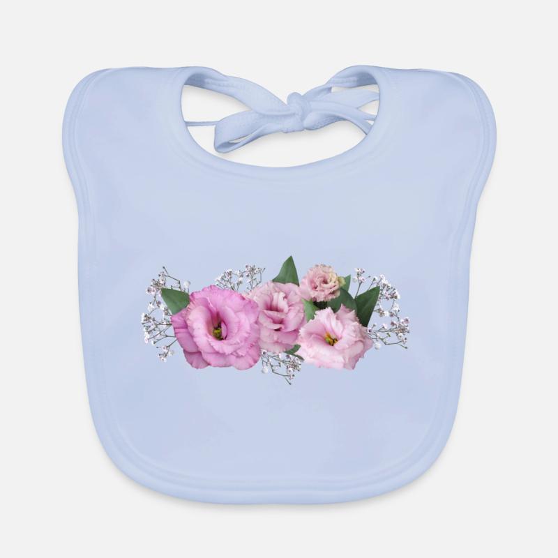 Fleurs Rose Bavoir bio Bébé