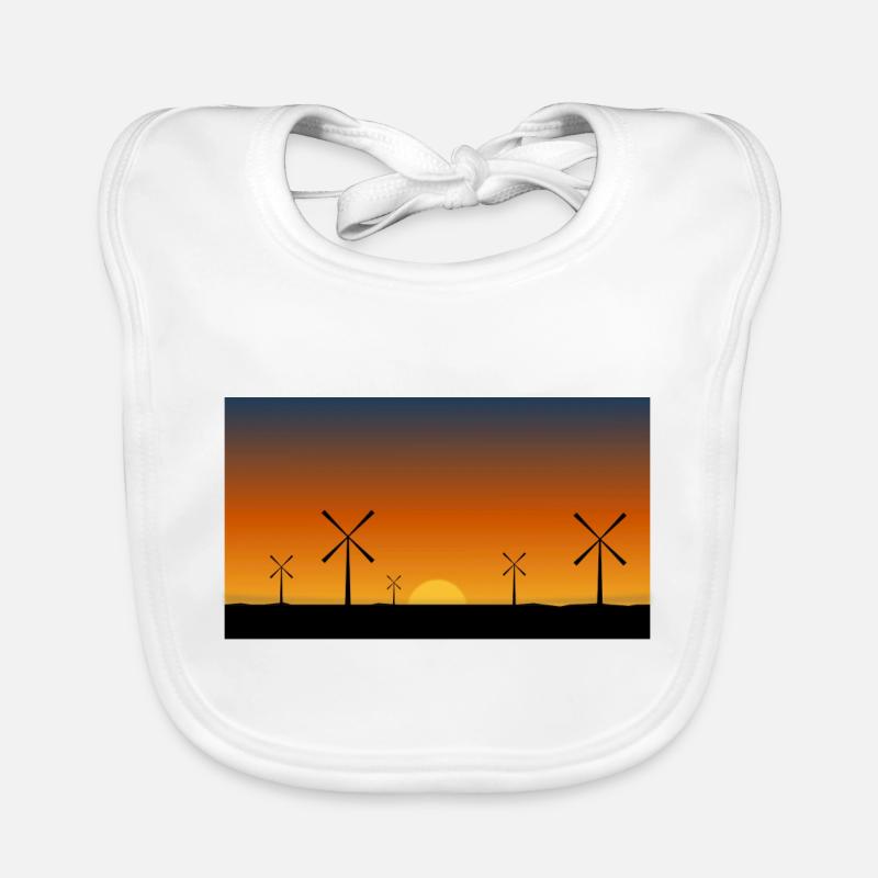 éolienne muehle éolienne moulin à vent windrad23 Bavoir bio Bébé