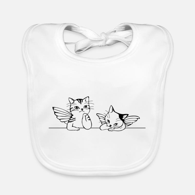 Engelkatzen Geschenkidee Baby Bio-Lätzchen