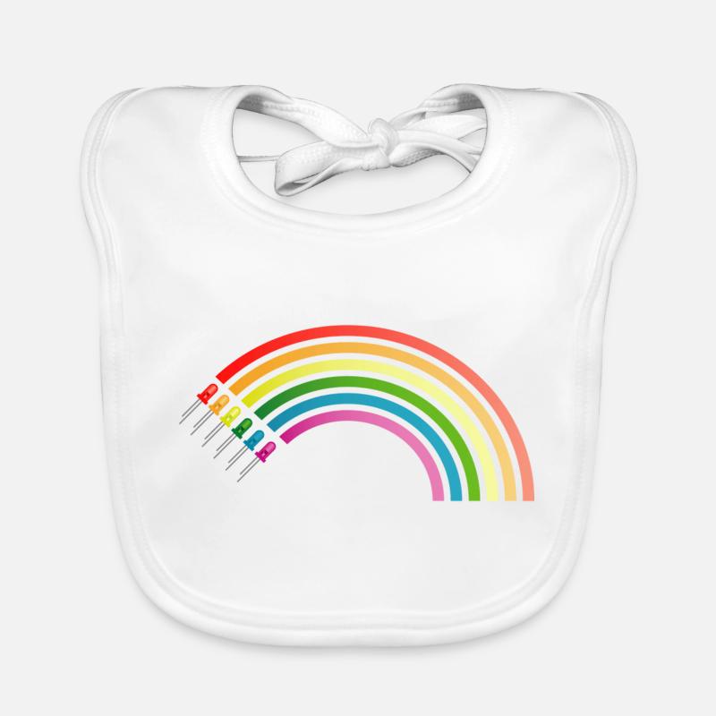 Regenbogen LED Baby Bio-Lätzchen