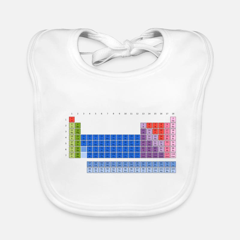 Periodensystem der Elemente (PSE) Periodic Table Baby Bio-Lätzchen