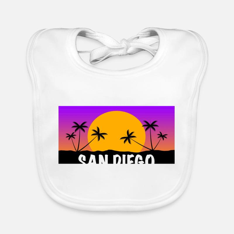 San Diego Shirt ! - Bavoir bio Bébé - blanc