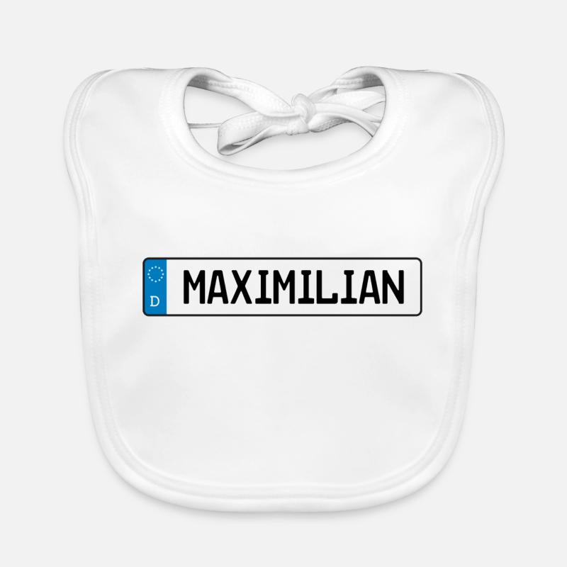 Nom Maximilian Tag cadeau Bavoir bio Bébé
