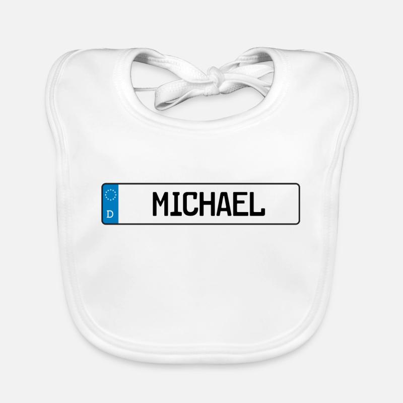 moi Adel cadeau plaque - Bavoir bio Bébé - blanc