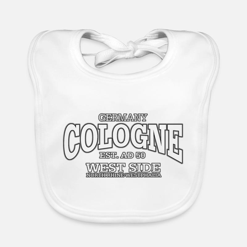 Cologne white Baby Bio-Lätzchen