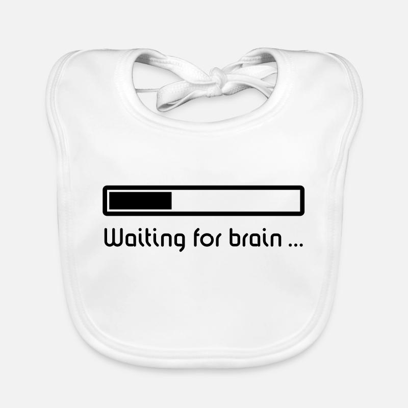Waiting For Brain - Baby Bio-Lätzchen - Weiß