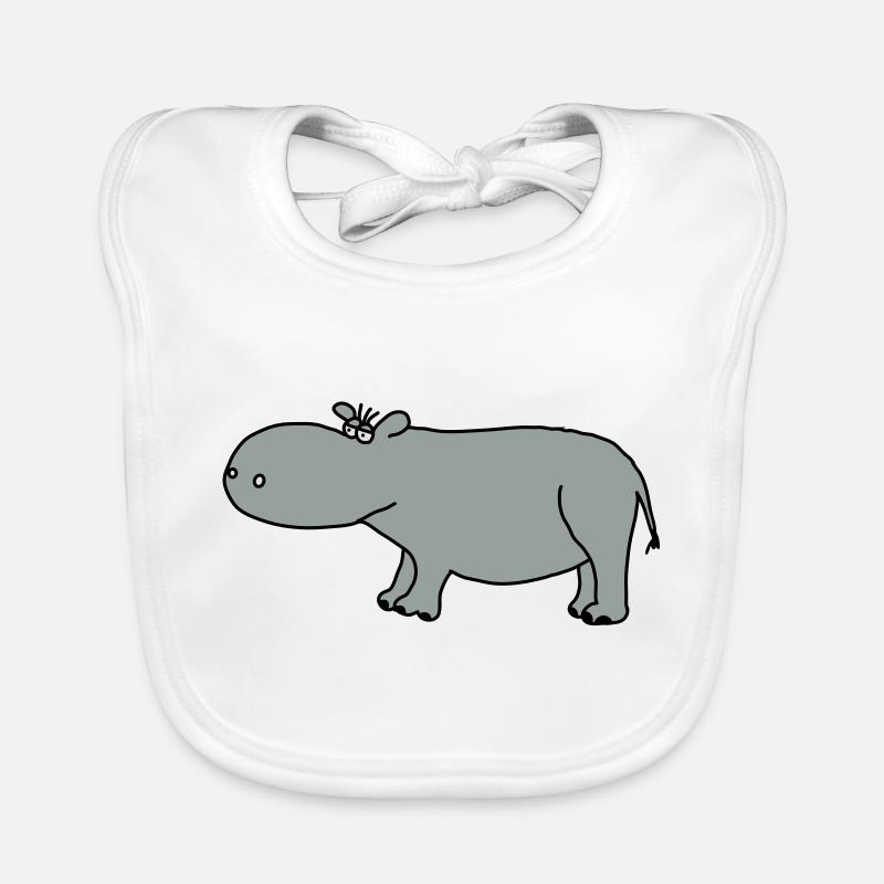 Hippopotamuses Organic Baby Bibs