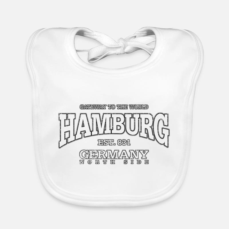 Hambourg (à l'ancienne blanc) Bavoir bio Bébé