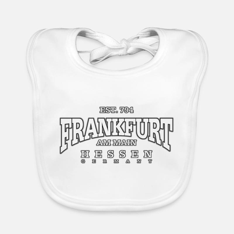 Francfort-sur-le-Main (blanc) Bavoir bio Bébé