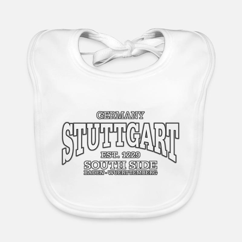 Stuttgart (white) - Baby Bio-Lätzchen - Weiß