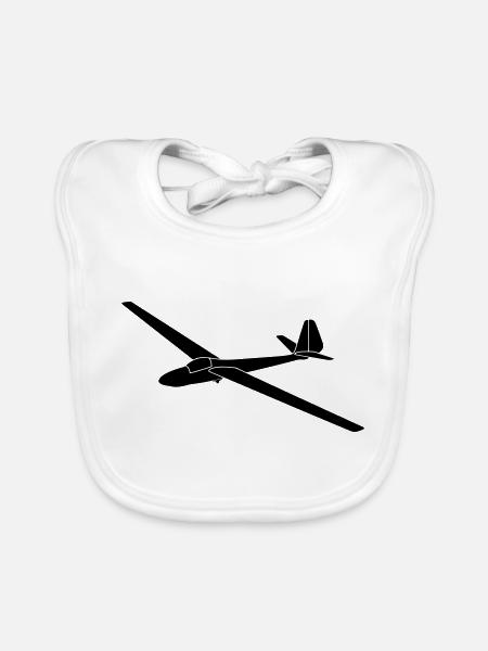 DDR Libelle Segelflugzeug Geschenk - Baby Bio-Lätzchen - Weiß