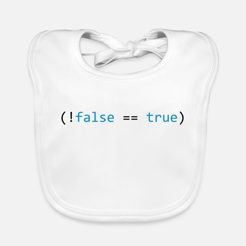 False is True - Organic Baby Bibs - white