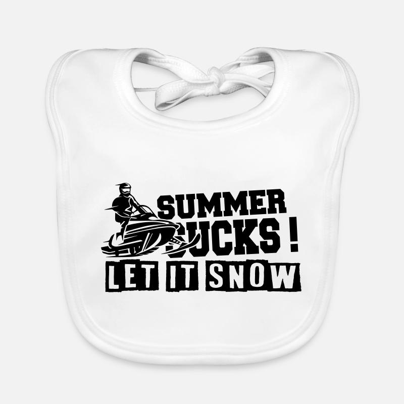 Summer sucks let it snow Organic Baby Bibs