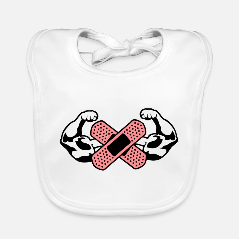 muscle arm bandage 1 Organic Baby Bibs
