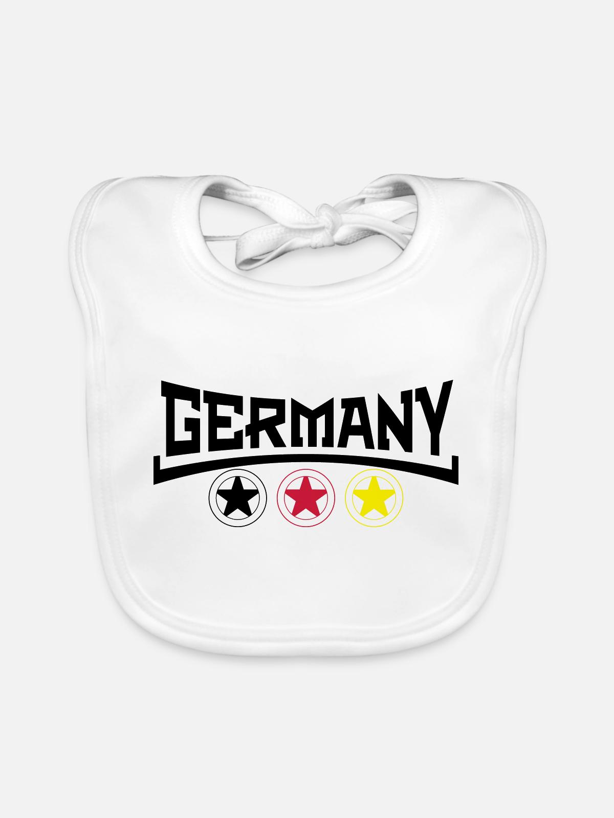 germany - Organic Baby Bibs - white - Front