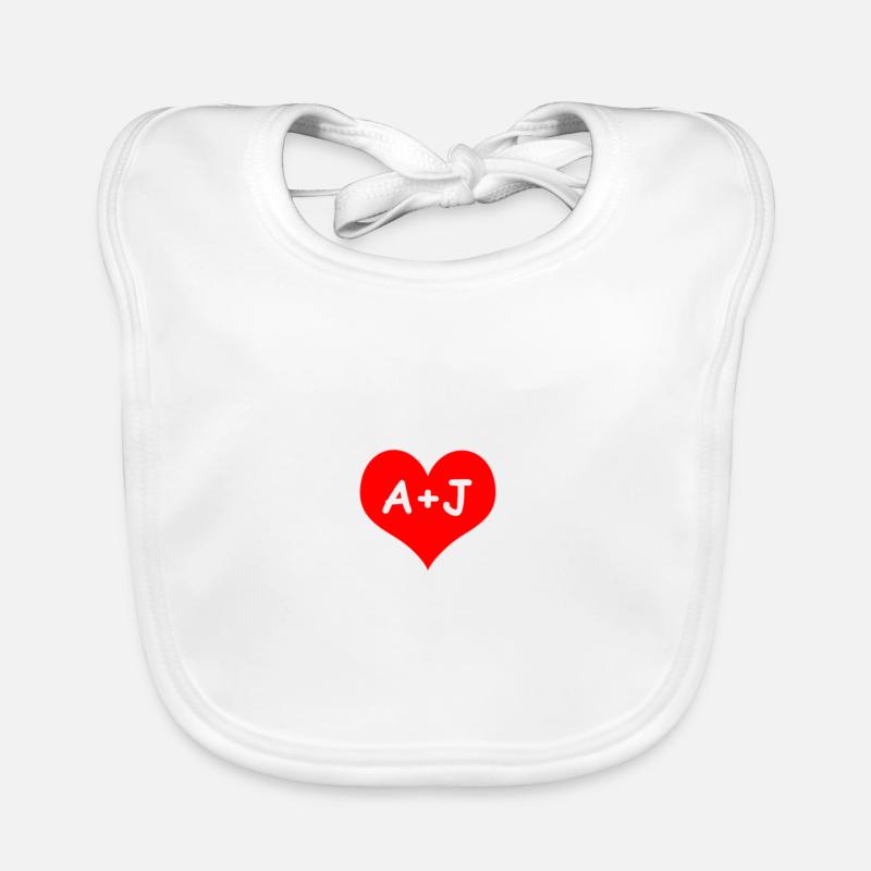 Saint Valentin A J travaillé 1 Bavoir bio Bébé