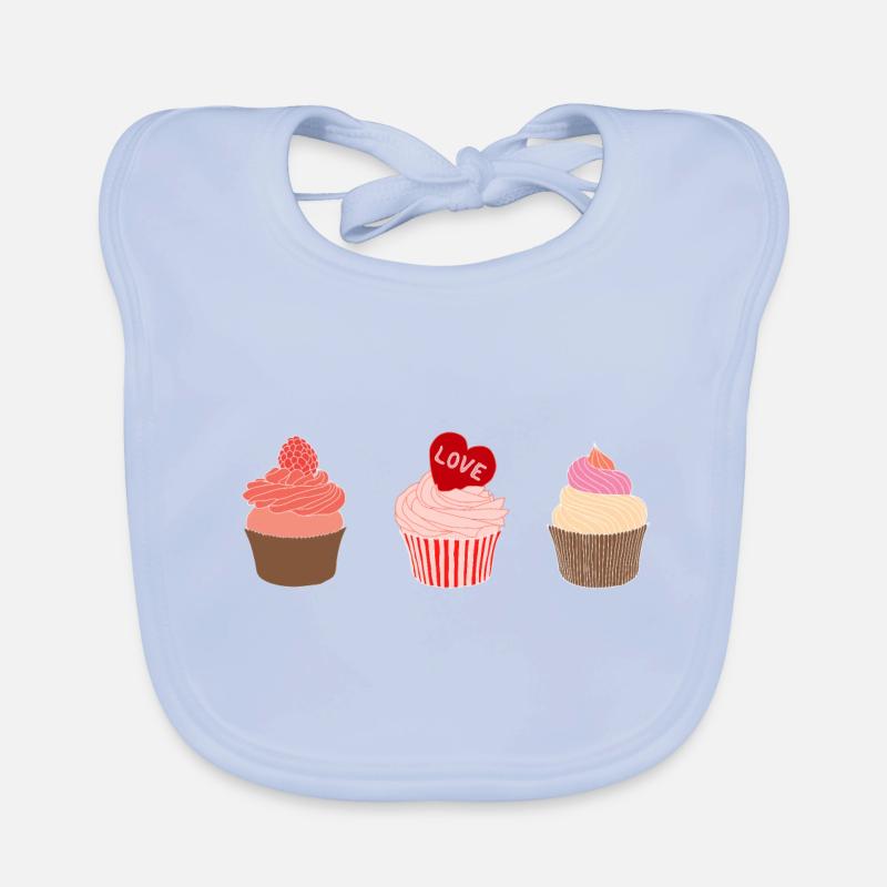 Cupcakes Organic Baby Bibs