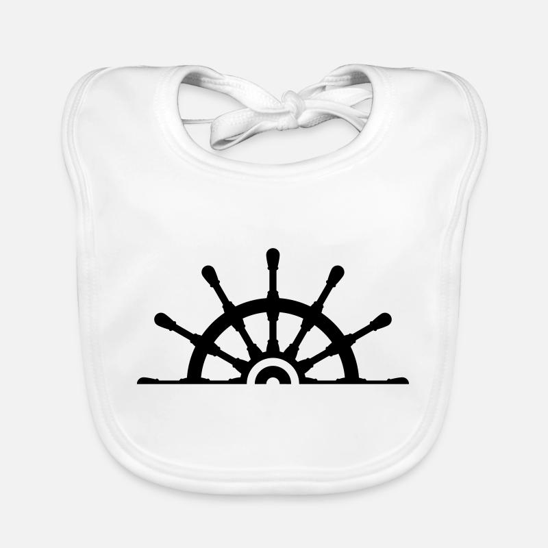 Half Ship Steering Wheel Baby Bio-Lätzchen