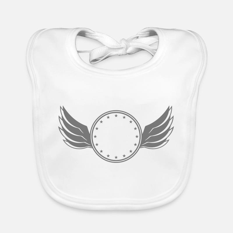 star circle frame round wing ring shield shield Organic Baby Bibs