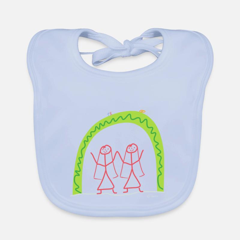 Homo Ehe Strichmännchen Gleichgeschlechtlich leben Baby Bio-Lätzchen