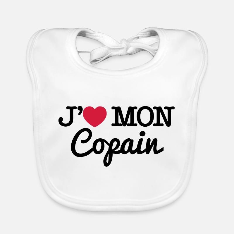 J'aime mon copain Bavoir bio Bébé