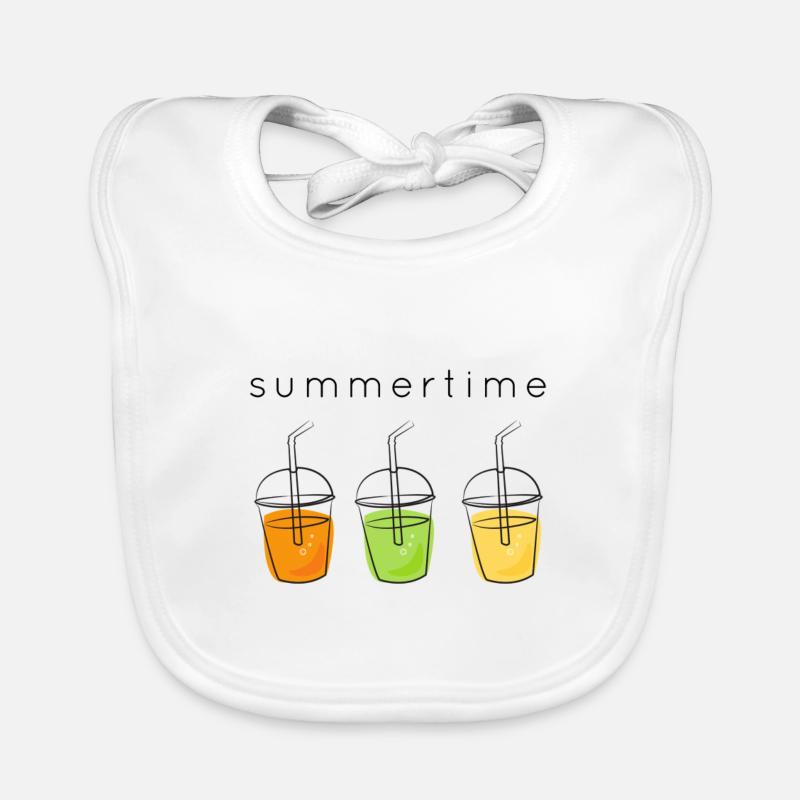 summertime - Baby Bio-Lätzchen - Weiß