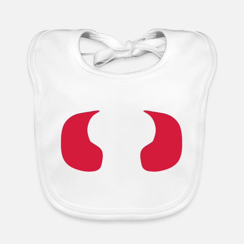 Mal de cornes Diable Satan démon Bavoir bio Bébé