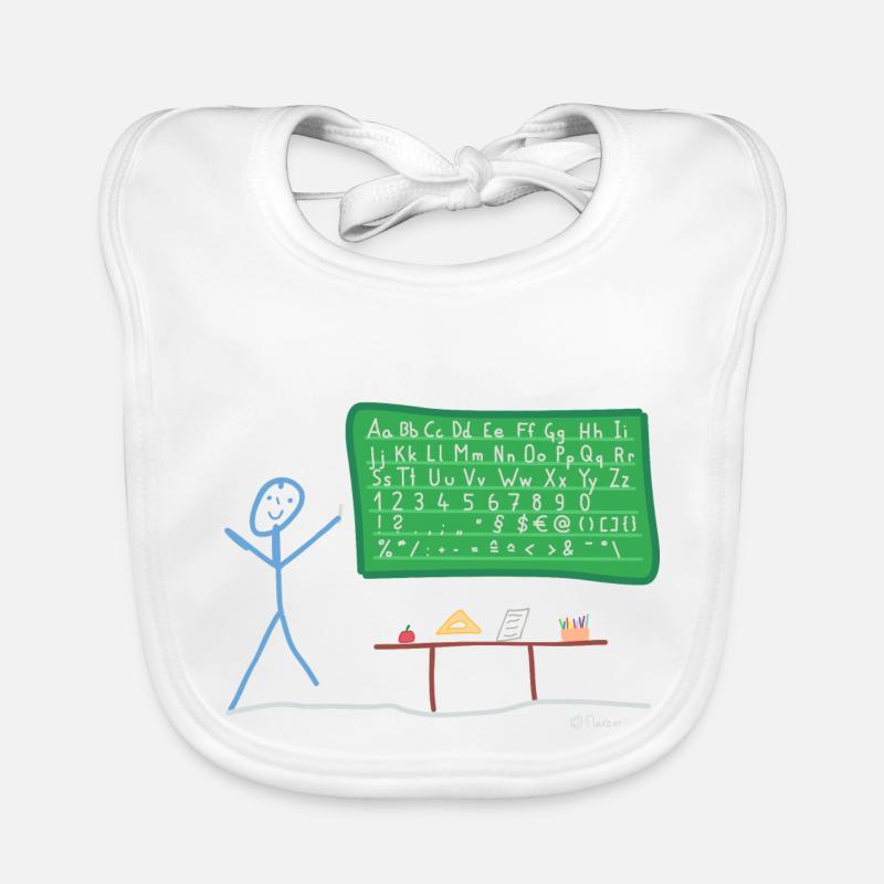Enseigner la langue d'écriture stickman Bavoir bio Bébé