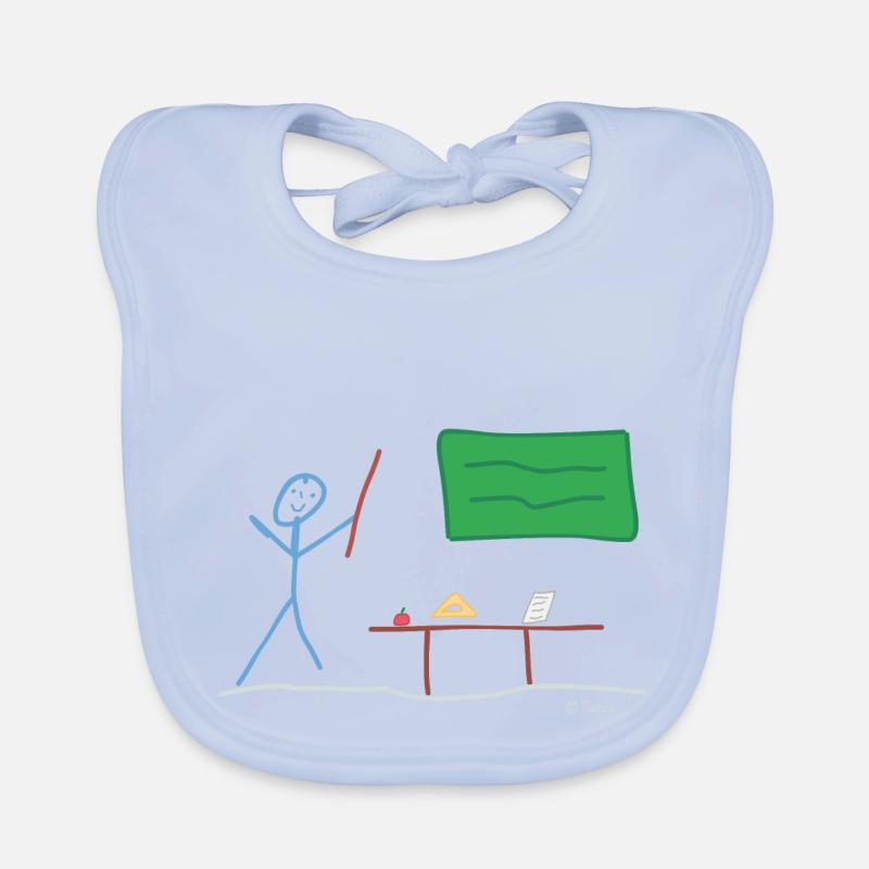 Lehrer Strichmännnchen, Unterricht Schule Beruf Baby Bio-Lätzchen