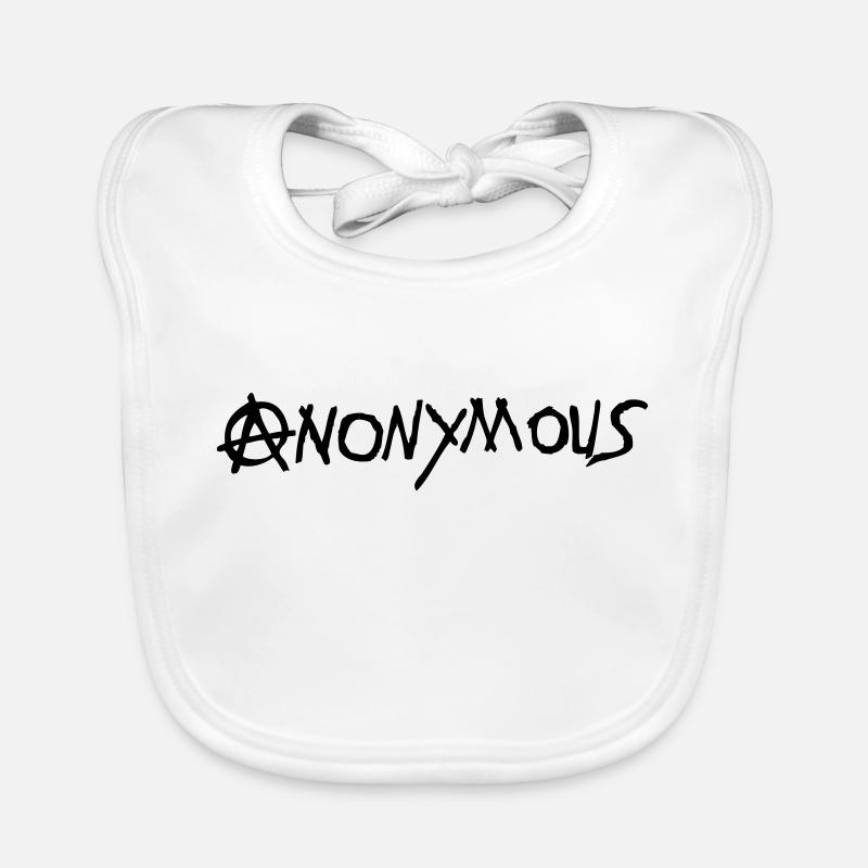 anarchy anonymous logo Organic Baby Bibs