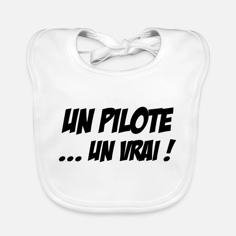 Rennfahrer / Pilot / Auto / Luftfahrt / Luft Baby Bio-Lätzchen