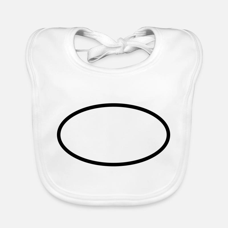 Oval Ovale Symbol Badge Form - Customize it ! Organic Baby Bibs