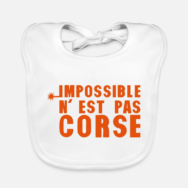 corse impossible nest pas meche Bavoir bio Bébé