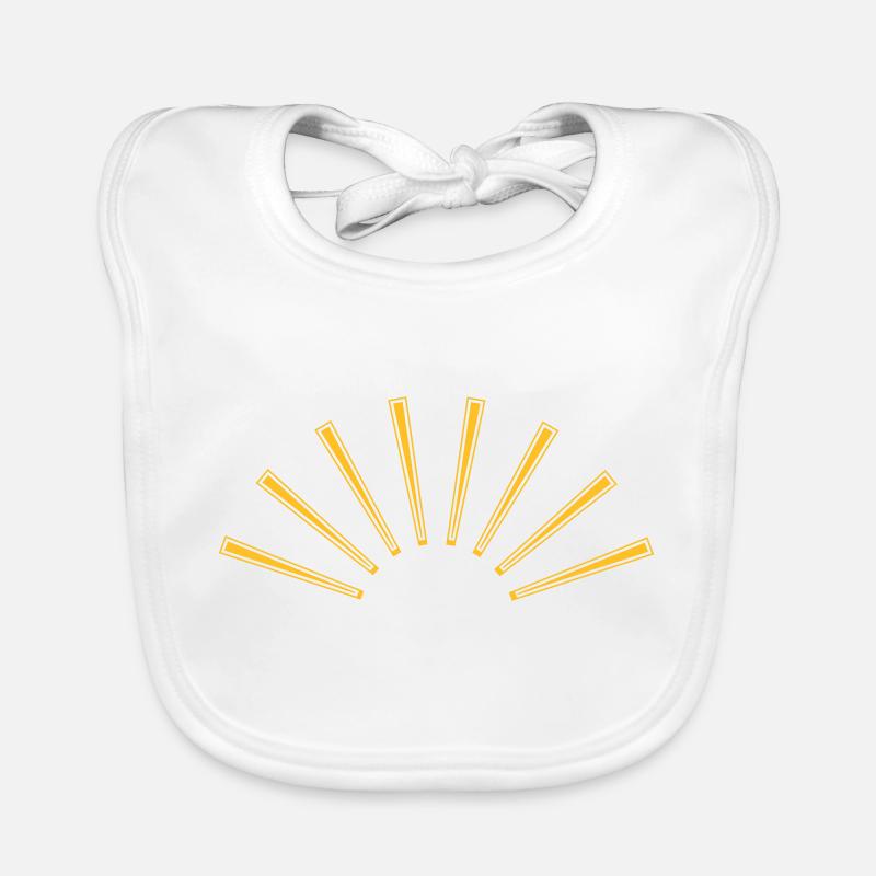 retro sunshine rays of sunlight Organic Baby Bibs