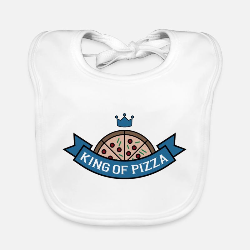 Pizza - Bavoir bio Bébé - blanc
