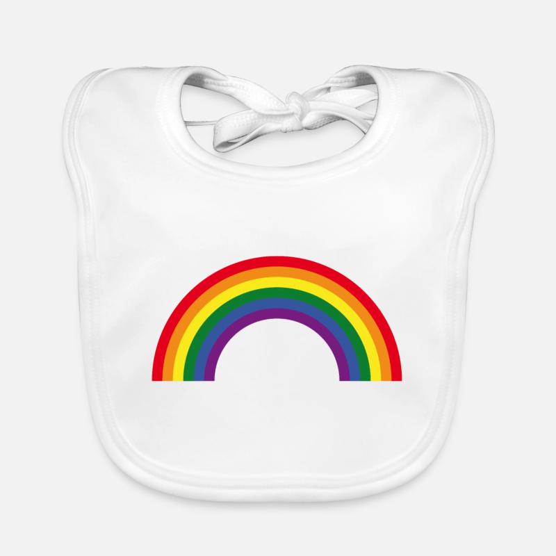 Regenbogen / Rainbow (6er) Baby Bio-Lätzchen