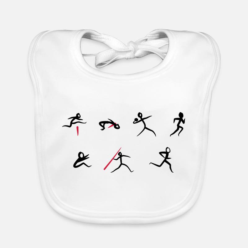 Decathlon, athlétisme - Bavoir bio Bébé - blanc