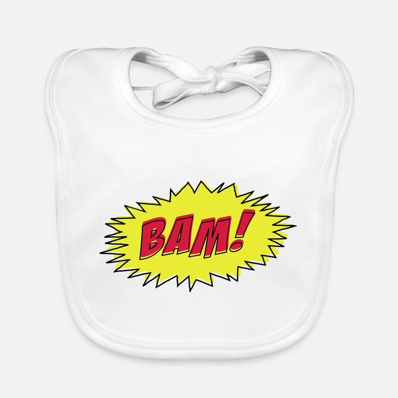 Comic Book BAM! Organic Baby Bibs