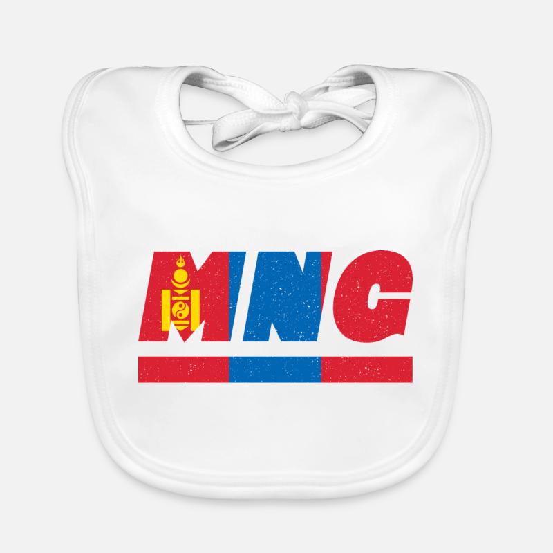 Drapeau mongol drapeau MNG Bavoir bio Bébé