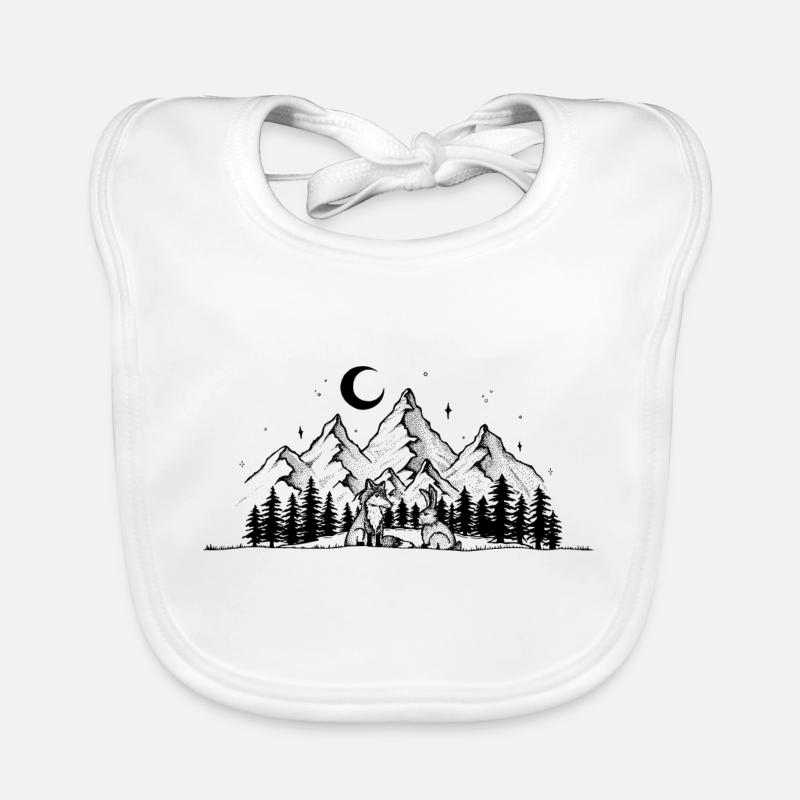 Fuchs Hase Gute Nacht Kinder Bild Geschenk Baby Bio-Lätzchen