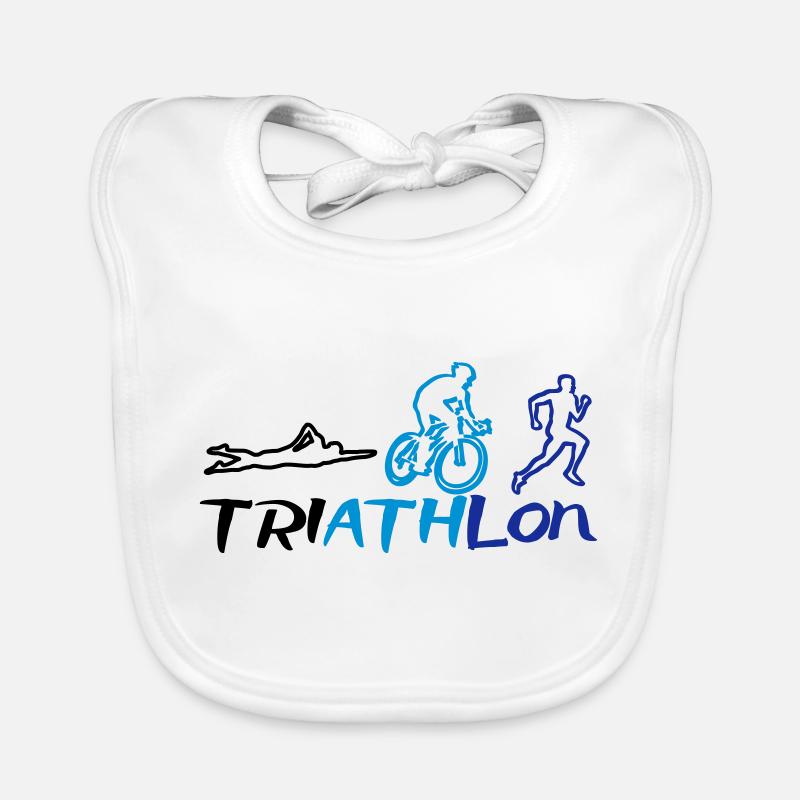 Triathlon Men - Baby Bio-Lätzchen - Weiß