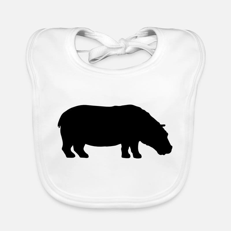 Silhouette silhouette hippopotame Bavoir bio Bébé