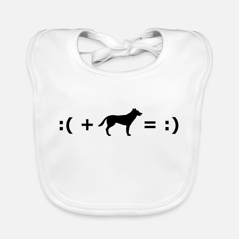 :( + Hund = :) Glücksformel Baby Bio-Lätzchen