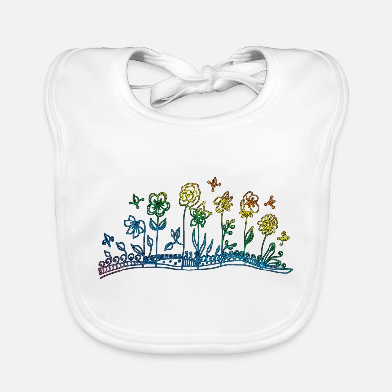 Bunte blumen Baby Bio-Lätzchen