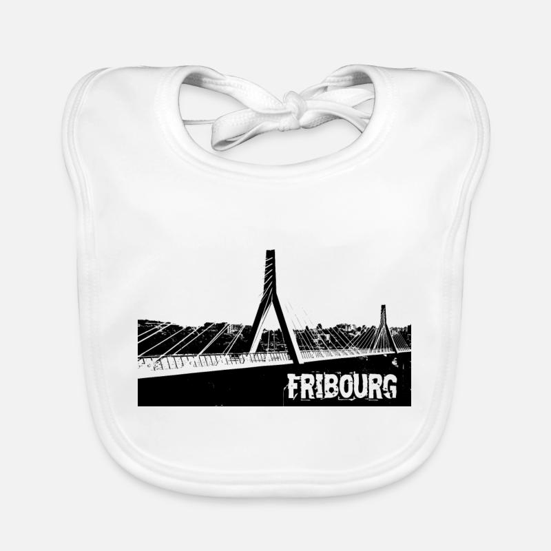 fribourg freiburg fr suisse - Bavoir bio Bébé - blanc