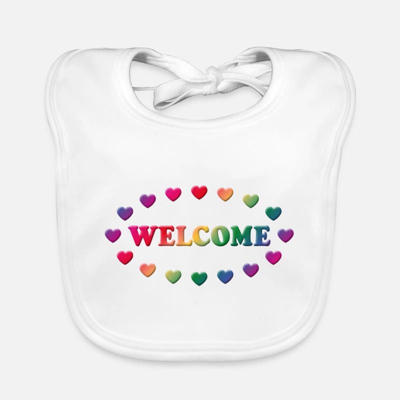 Welcome (Herzlich Willkommen) Baby Bio-Lätzchen