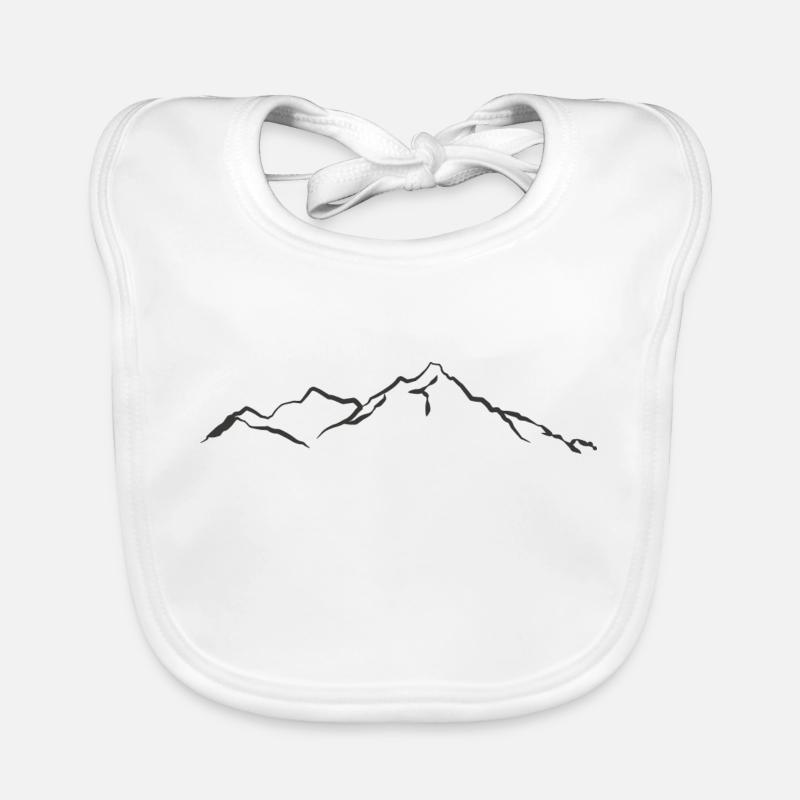 Montagnes anthracite Bavoir bio Bébé